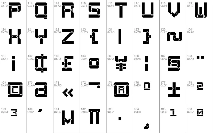 Square Wood-7 font