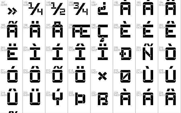 Square Wood-7 font