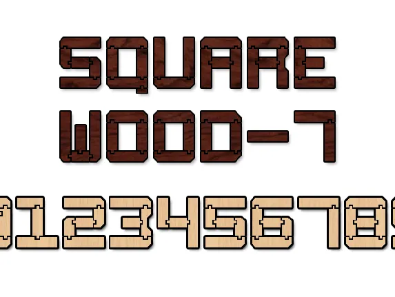 Square Wood-7 font