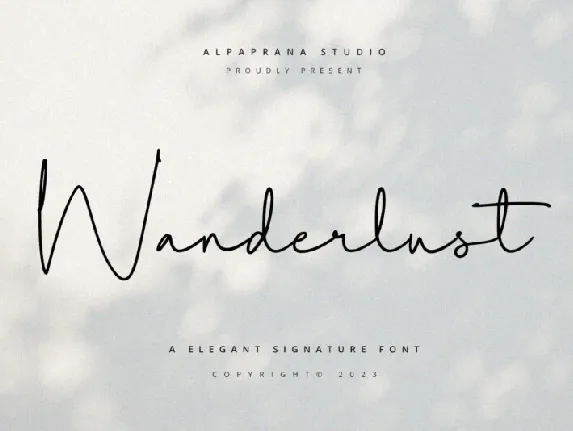 Wanderlust font