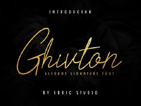 Ghivton Signature font