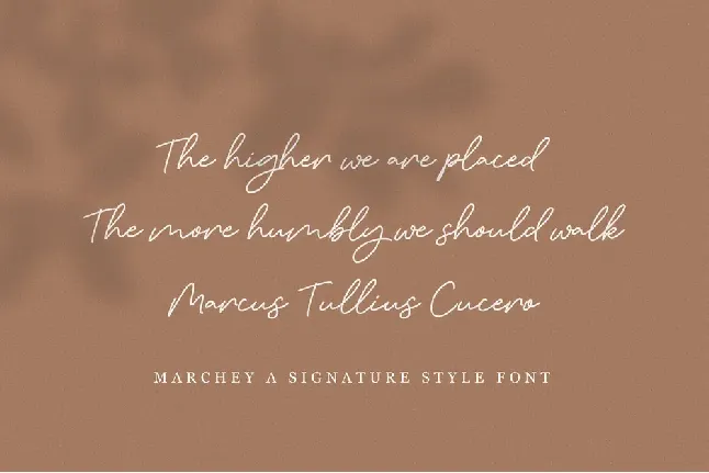 Marchey Signature font