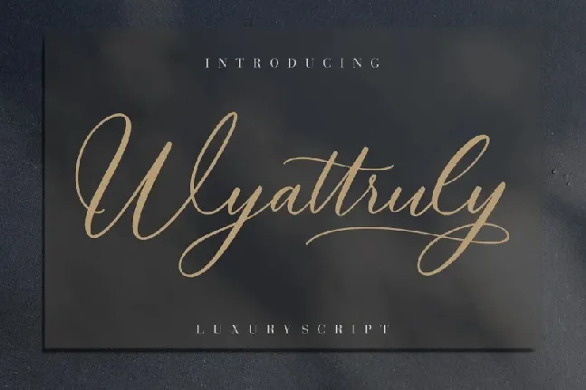 Wyattruly font