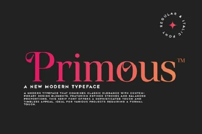 Primous font