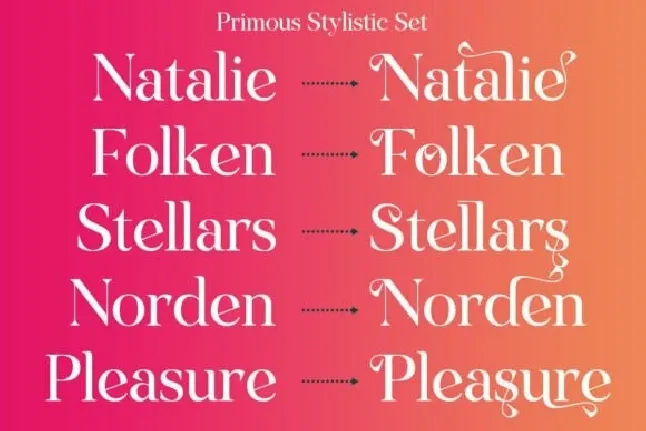 Primous font