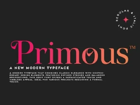 Primous font