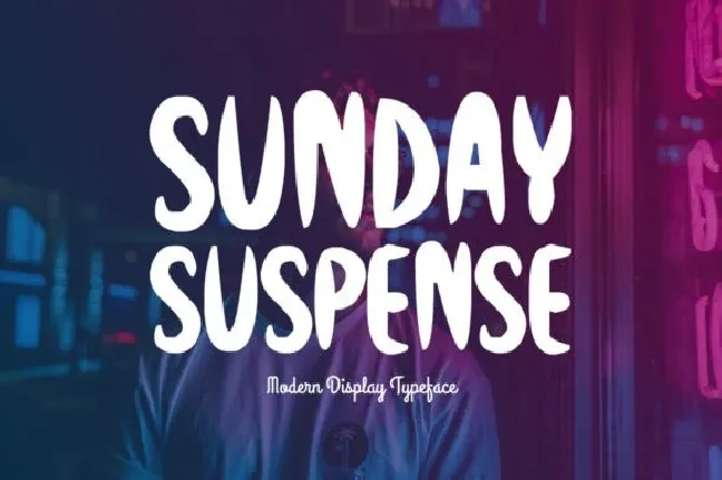 Sunday Suspense Display font