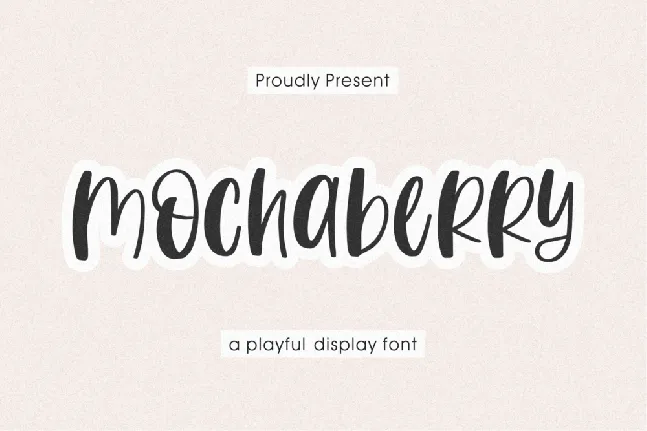 Mochaberry font