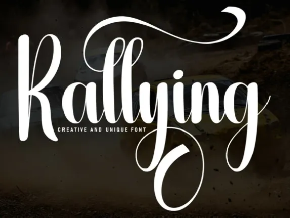 Rallying Script font