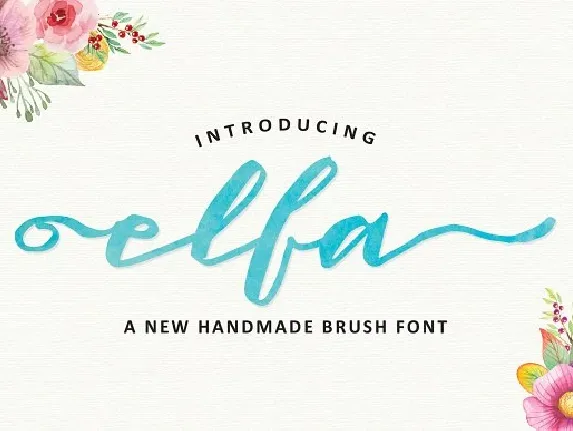 Elfa Brush Free font