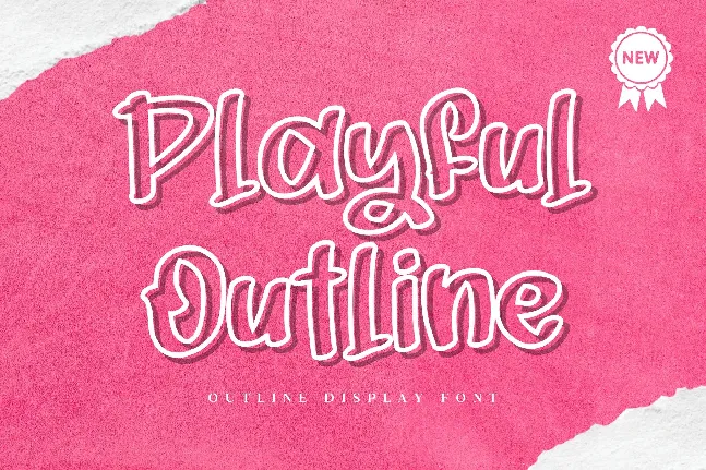 Playful Outline - Personal Use font