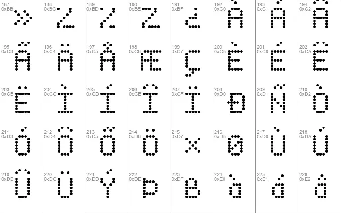 LED Counter 7 font