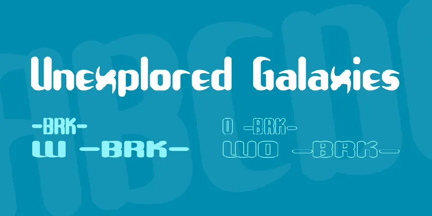 Unexplored Galaxies font