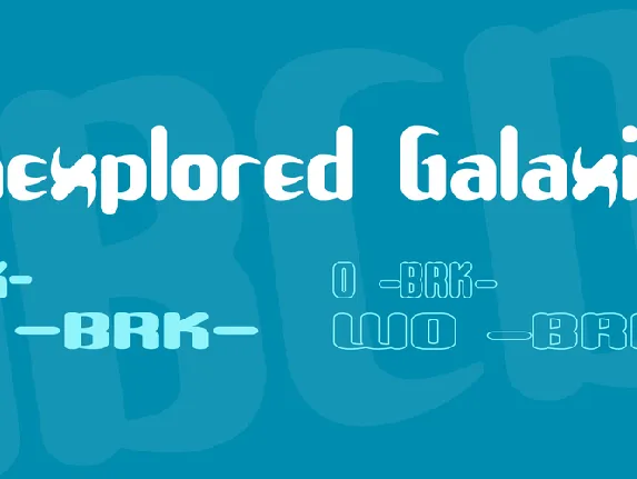 Unexplored Galaxies font