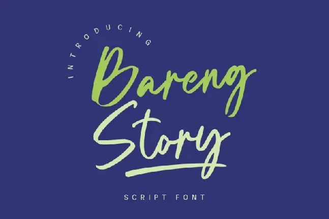 Bareng Story font