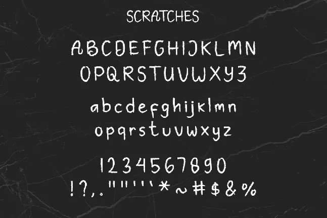 Scratches font