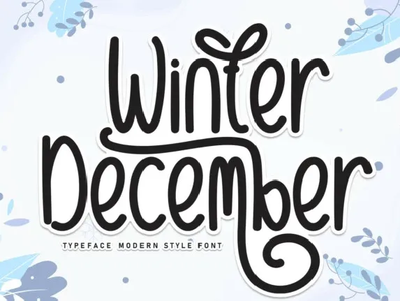 Winter December Display font