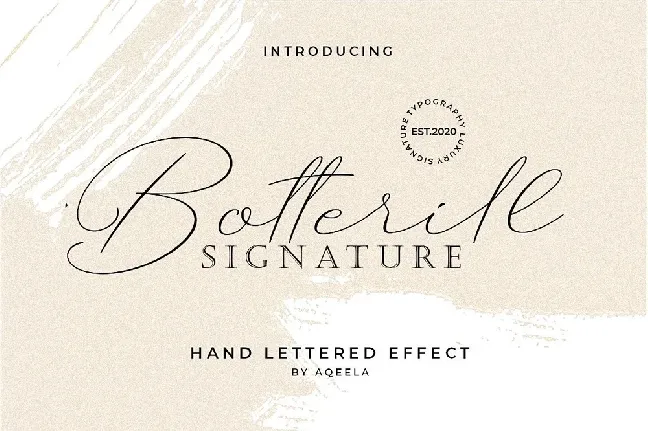 Botterill Signature font