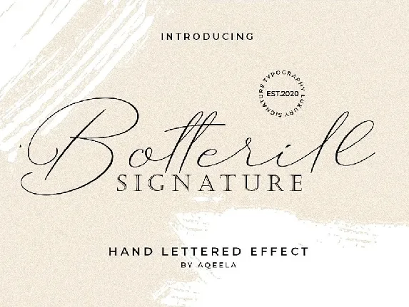 Botterill Signature font