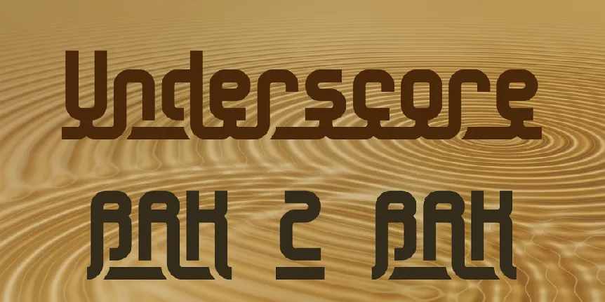 Underscore font