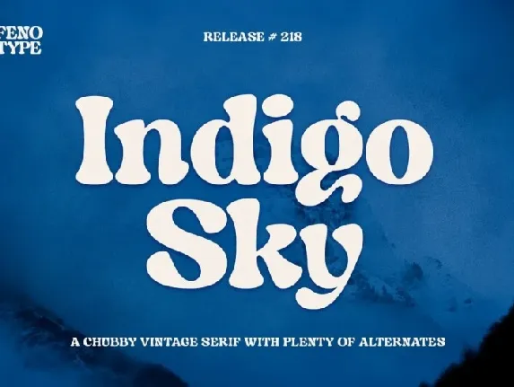 Indigo Sky font