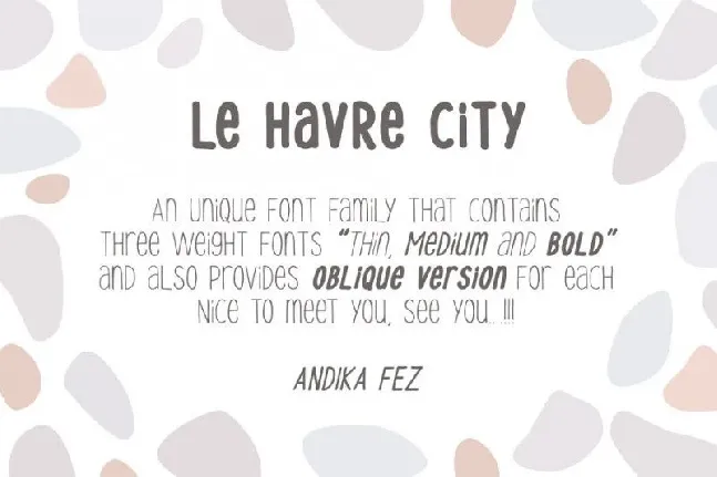 Le Havre City Family font