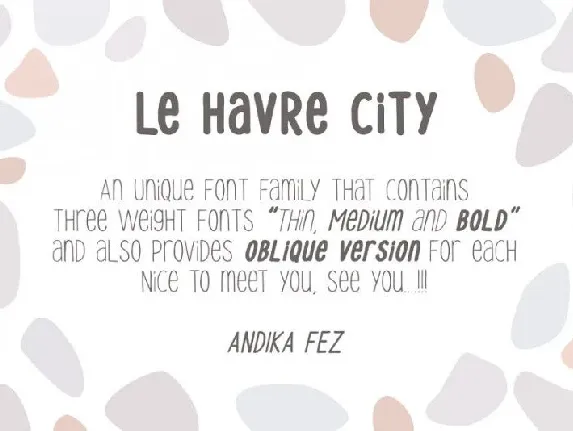 Le Havre City Family font