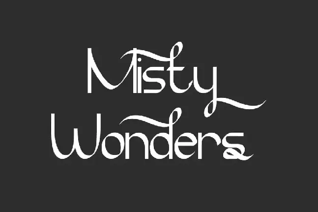 Misty Wonders Demo font