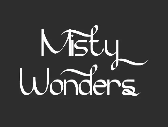 Misty Wonders Demo font