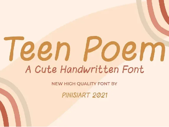 Teen-Poem font