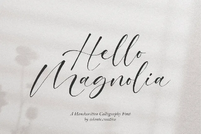 Hello Magnolia font