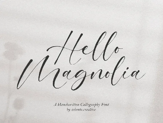 Hello Magnolia font