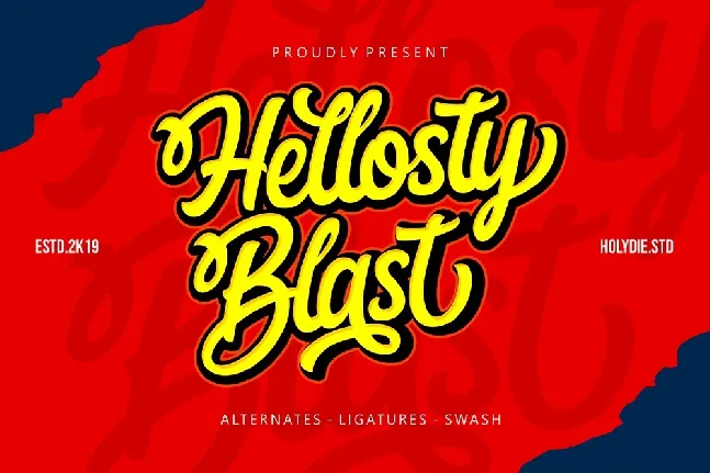 Hellosty Blast font