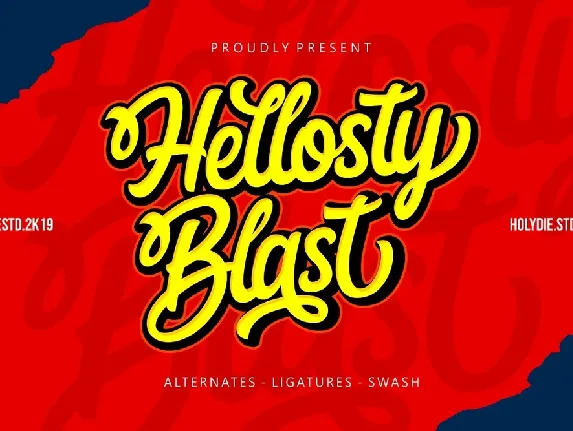 Hellosty Blast font