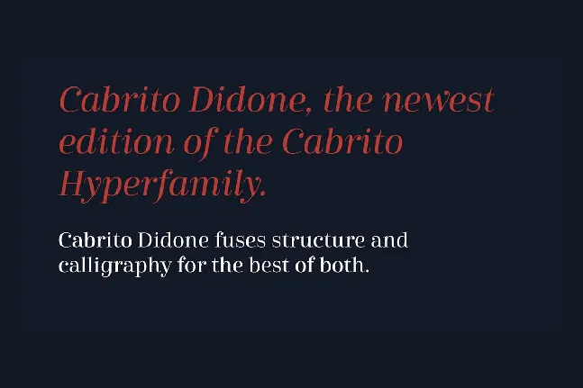 Cabrito Didone font