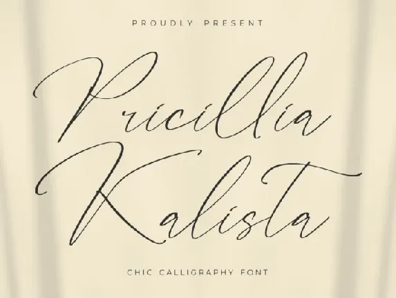 Pricillia Kalista font