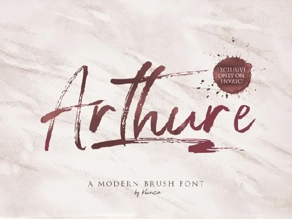 Arthure Brush font