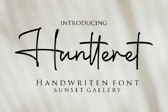 Huntteret font