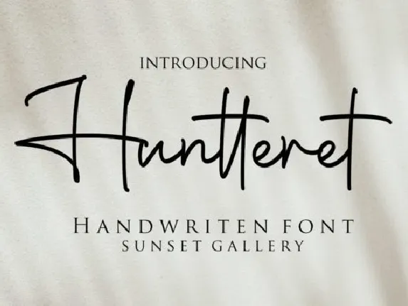 Huntteret font