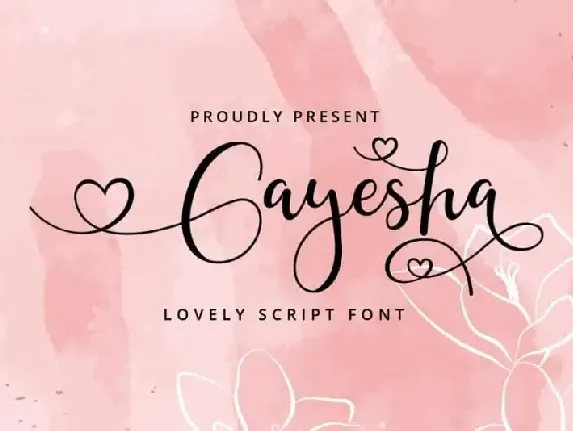 Gayesha Calligraphy font