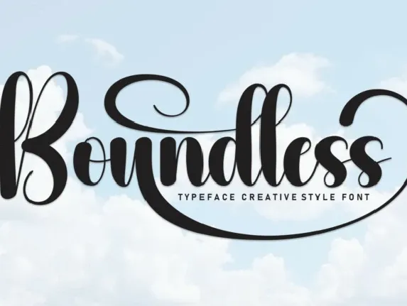 Boundless Script font