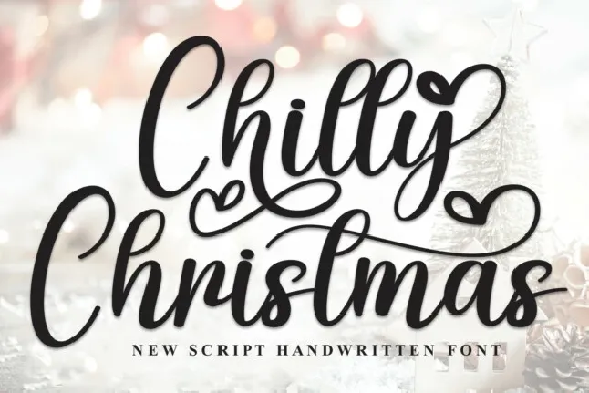 Chilly Christmas Calligraphy font