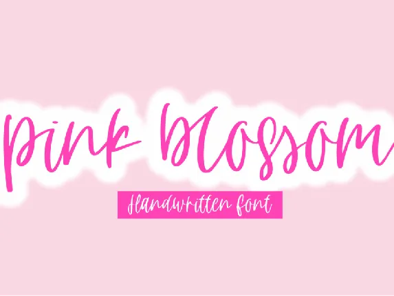 pink blossom font