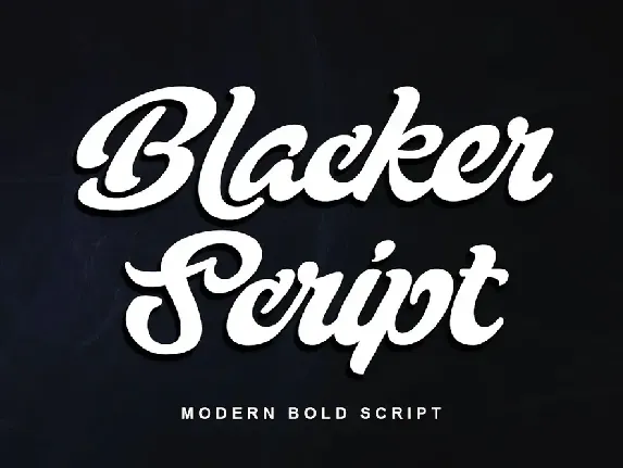 Blacker Script font