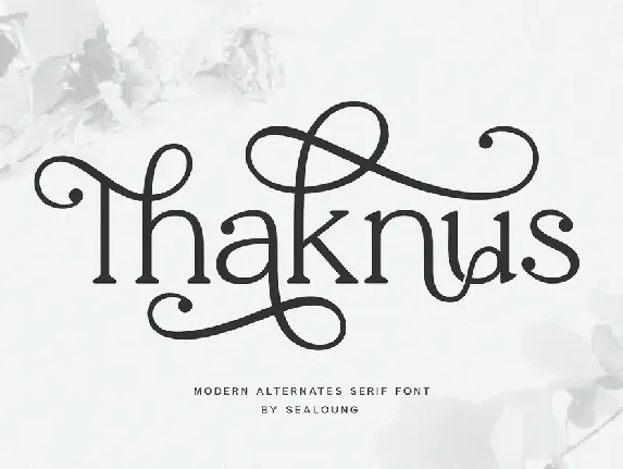 Thaknus Thaknus font