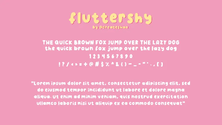 Fluttershy font