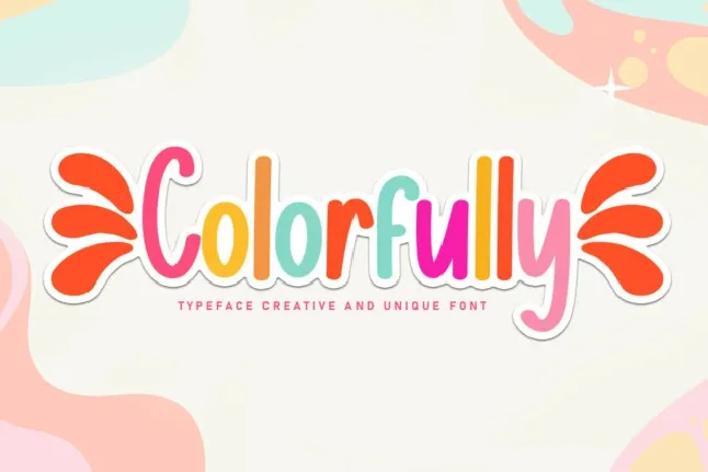 Colorfully Display font