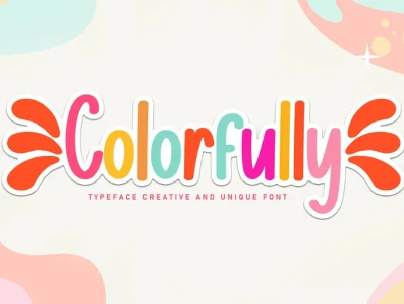 Colorfully Display font