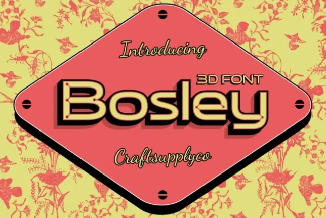 CS Bosley 3D font