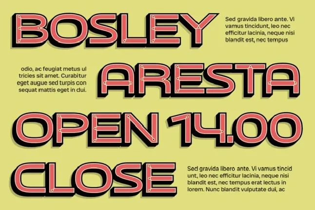 CS Bosley 3D font